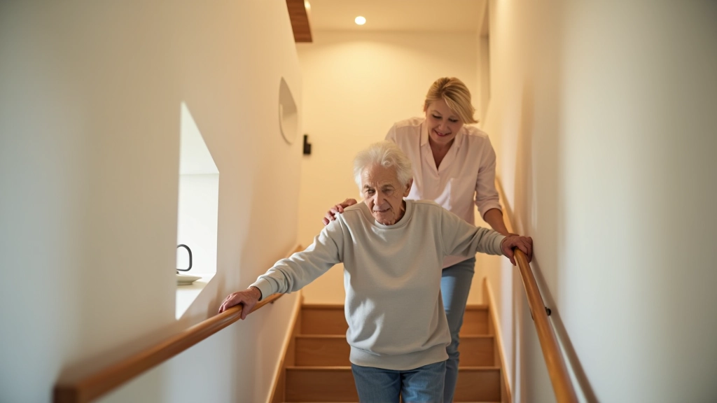 Safe home environment with proper safety modifications and caregiver assistance