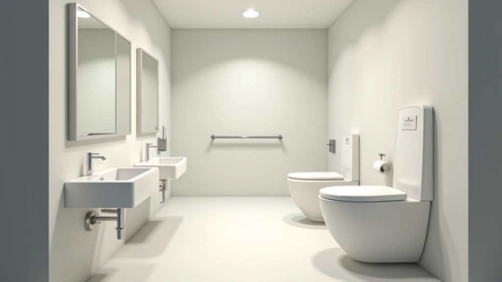 Well-lit bathroom with bright overhead lighting and vanity lights showing clear visibility of potential hazards and safe pathways