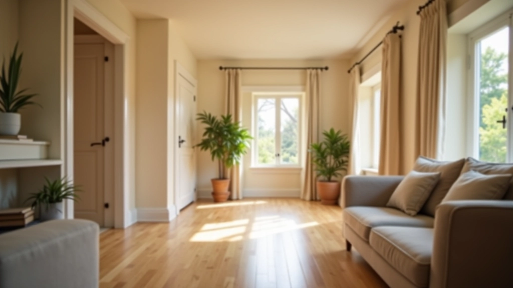 Senior-friendly home with accessible bathroom featuring grab bars and clear pathways throughout living space